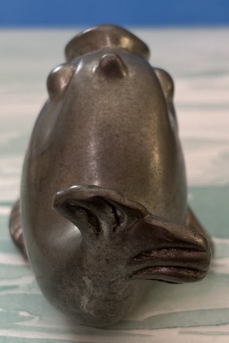 Vintage JUST ANDERSON Pewter Fish Vessel 1930's Denmark 3" Tall 3.25” Long - Picture 7 of 12