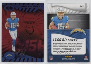 2024 Panini Illusions Trophy Collection Red /175 Ladd McConkey #51 Rookie RC