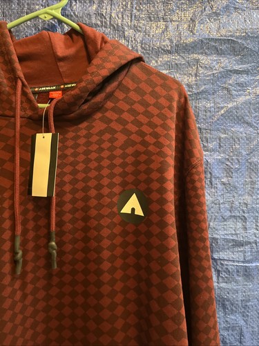 Airwalk Hoodie Sz 2xl Maroon Checkered Pullover - Picture 4 of 12