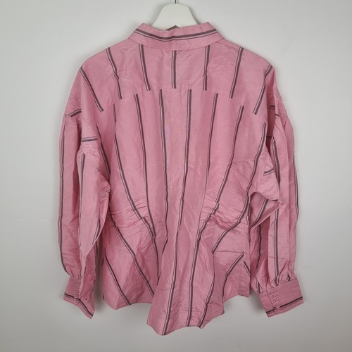 Country Road Shirt Size 14 Pink Silk Blend Long Sleeve NWT - Picture 4 of 6