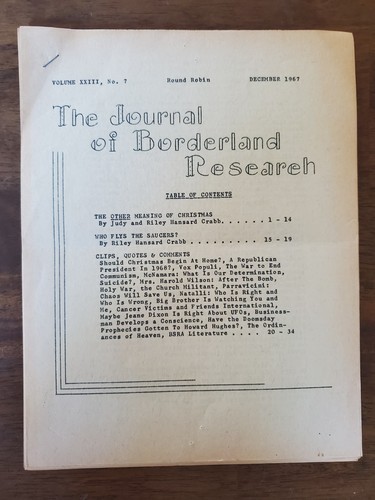 Vintage Round Robin JOURNAL of BORDERLAND RESEARCH Half Year 1967 UFO, Occult - Picture 5 of 5
