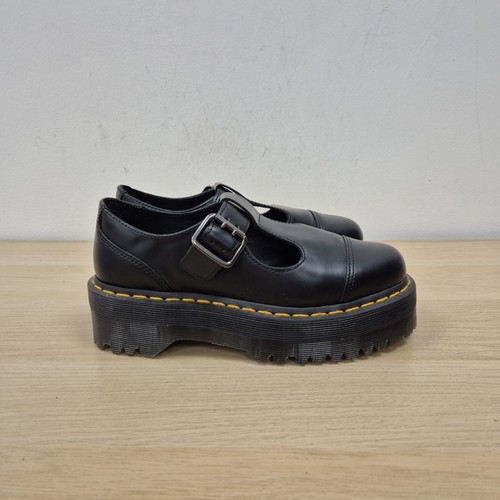 Dr Martens Bethan Mary Jane Double Sole Quad Platform Buckle Black Shoes Uk 4 - Picture 4 of 9