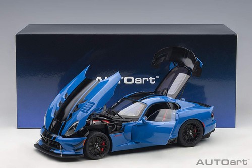 AUTOart Dodge Viper ACR Blue/Black Stripe 71734 ABS Model Car Luxury Vehicle - Picture 6 of 9