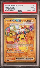 2024 Pokémon SSP Pikachu ex Hyper Rare #247 PSA 9 Mint – Stunning SSP Hit 🔥