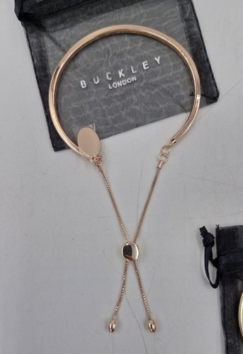 Buckley London Set Of 3 Bracelets Gold, Silver, Rose Gold. Brand New - Picture 8 of 12
