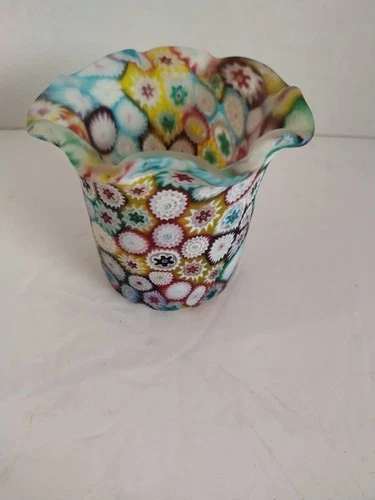 MURANO Fratelli Toso Millefiori "Thousand Flowers" Vase