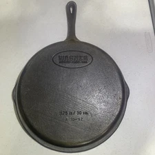 Wagner Cast Iron Skillet #10 11.75”/30cm Never Seasoned Flat Bottom