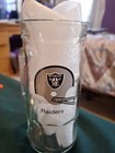 Vintage Fisher Oakland Raiders Nfl Glass Mug Beer Stein Football - 7" Tall 1970s