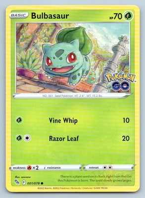 Pokemon Bulbasaur Pokemon GO PGO C 001/078 NM