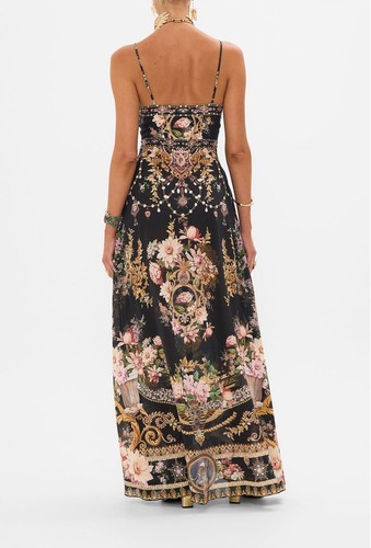 CAMILLA Dynasty Daze Tie Front Cut Out Maxi Dress RRP $799 - Picture 5 of 10