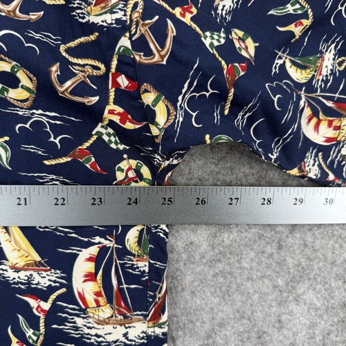 Camicia Tommy Hilfiger uomo media nautica barca a vela ancora stampa rayon estate cas - Foto 15 di 17