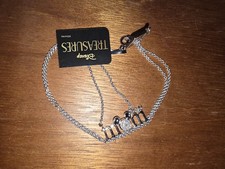 Disney Treasures 925 Sterling Silver 18" Mickey Mouse "Mom" Necklace