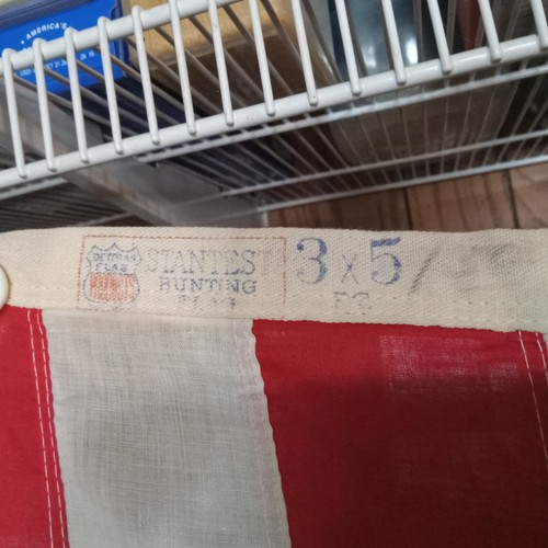 Vintage 48 Star Flag Cloth 3x5 Dettra - Picture 4 of 4