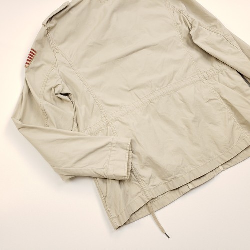Ralph Lauren Men Large M65 Military Jacket Field Utility Grey Army Hood Vintage - Picture 15 of 16