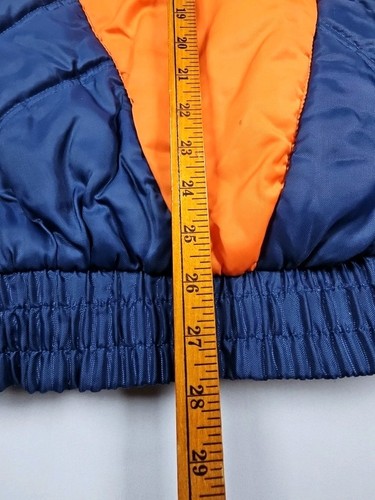 VTG 90s CHICAGO BEARS PRO PLAYER Hooded Puffer Pullover 1/2 Zip Jacket LRG - Picture 15 of 20