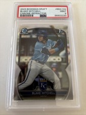BLAKE MITCHELL 2023 BOWMAN DRAFT CHROME REFRACTOR BDC133 PSA 9 -KC ROYALS