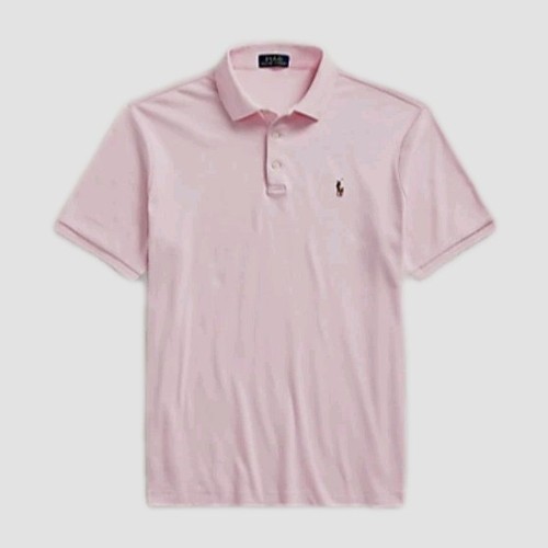 Polo Ralph Lauren Mens Size Large Pink Custom Slim Fit Soft Cotton Polo Shirt - Picture 2 of 11
