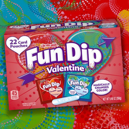 Caramelle Fun Dip San Valentino, Scambio Amicizia, Confezione da 22 pezzi - Foto 3 di 5