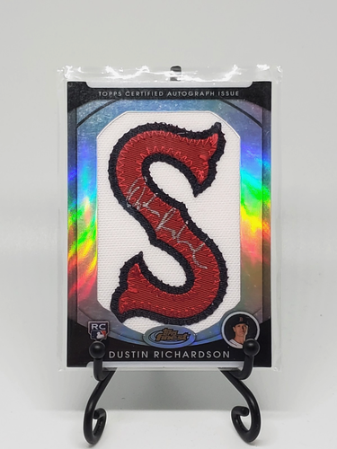 Dustin Richardson 2010 Topps Finest Refractors #165 Patch AUTO #/75 RED SOX