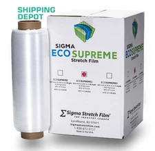 ECOSUPREME 18"x1500' 33 Gauge 4 Rolls Pallet PRE-Stretch Film Hand Wrap