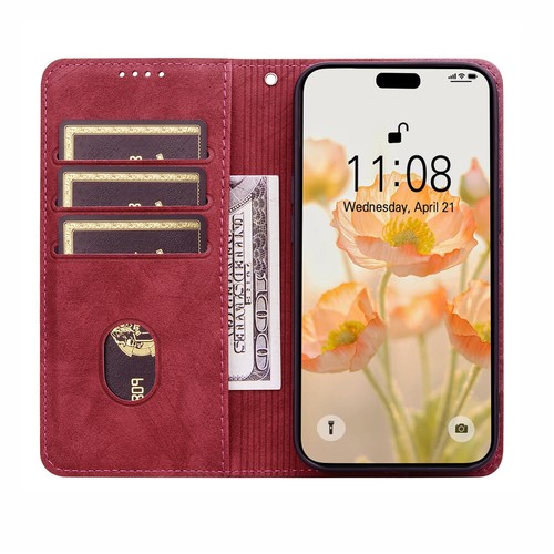 For iPhone 16e 16 15 14 13 12 Pro Max 8 Plus Leather Wallet Case Magnetic Cover - Picture 46 of 74