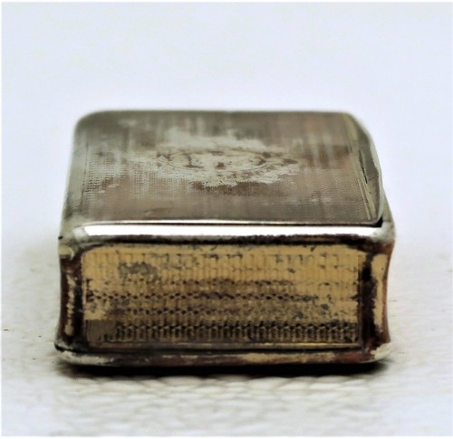French Sterling Silver Gold Wash Curio Snuff Sweat Finish Box Marked 950 Fine - Picture 5 of 24