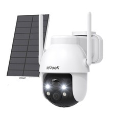 ieGeek Kabellose WLAN Überwachungskamera Aussen 360° PTZ Solar/Akku Kamera IP66