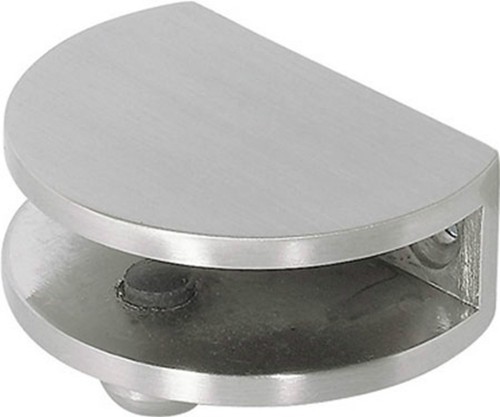 1 x SOPORTE ABRAZADERA SOPORTE ESTANTE VIDRIO CROMO PULIDO CURVO 6-8mm - Imagen 4 de 4