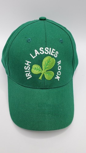 Irish Lassies Rock Green Ball Cap Shamrock Adjustable st. Patrick's day - Picture 8 of 11