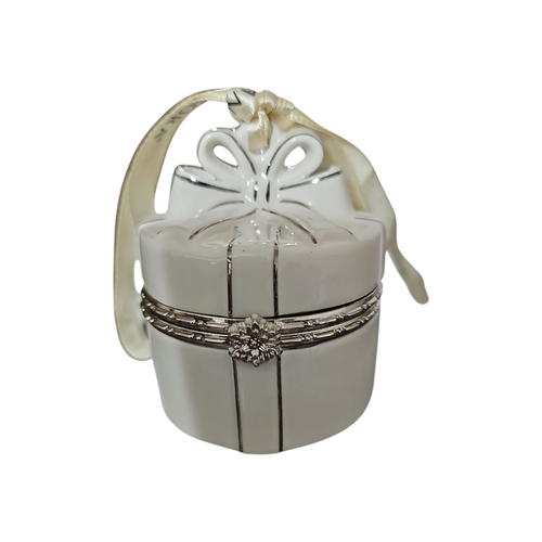 Pandora Jared Ornamento Regalo Dije Soporte Baratija Caja 2018 con Cinta Blanco Plata - Imagen 2 de 8