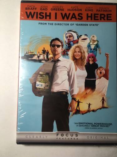 Wish I Was Here DVD Zach Braff, Kate Hudson NEW SEALED