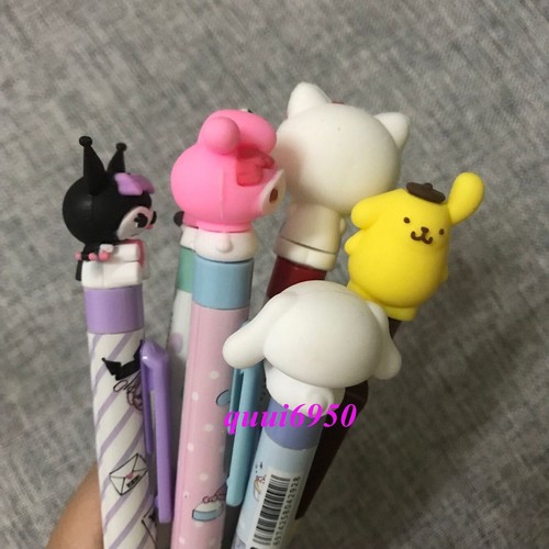 6 pezzi penna gel Kuromi My Melody Hello Kitty inchiostro nero 0,5 mm bambola 3D regalo a sfera - Foto 3 di 6