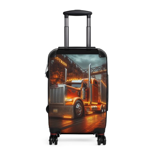 Semi Truck 21th Century Suitcase Luggage Travel Bag On the Raod Again - Picture 3 of 5