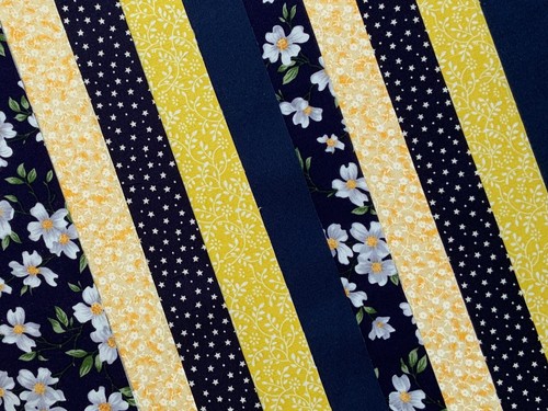 10 100% cotton fabric strips 2.5” x 42” jelly roll quilting floral rag wreath A - Picture 154 of 526