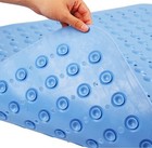 Enkosi Extra Large Square Non Slip Shower Mat, Light Blue, 31" by 31", New