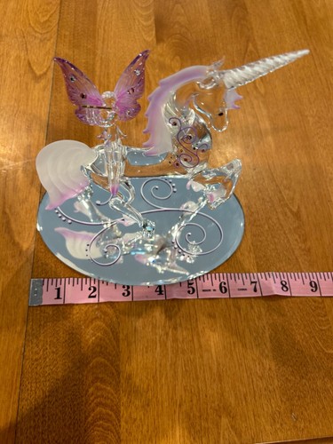 FIGURA DE UNICORNIO MÁGICO CON HADA MUSICAL POR BARÓN DE CRISTAL CON CRISTALES DE SWAROVSKI - Imagen 15 de 21