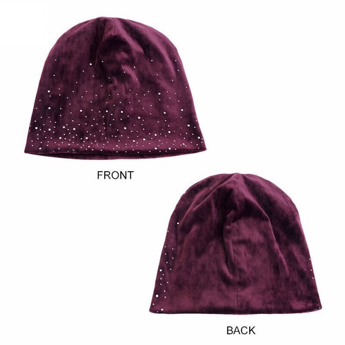 Hijab Caps Women Muslim Velvet Chemo Cancer Hats Slouchy Beanie Baggy Hats Wrap - Picture 9 of 19