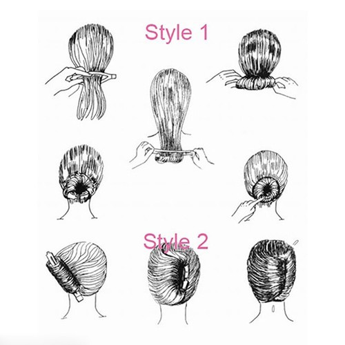Herramienta de clip para moño de donut Updo para peinado de cabello de mujer soporte para hacer torsión francesa - Imagen 4 de 8