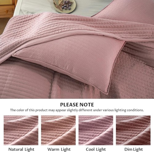Cozy Twin Bedspread with 2 Matching Shams – Reversible Lightweight Design - Picture 7 of 11