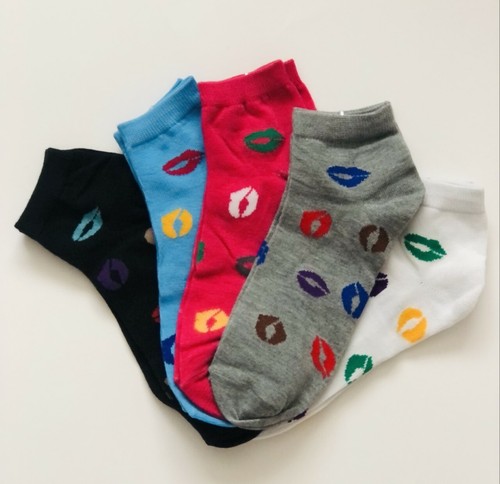 Women 3-5 Pairs Novelty Print Ankle Socks 9-11 - Picture 31 of 51