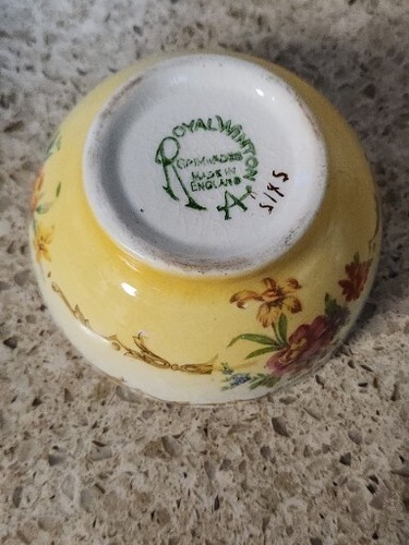 Vintage Royal Winton Grimwades Clovelly Pattern Sugar Bowl Teacup England - Picture 8 of 11