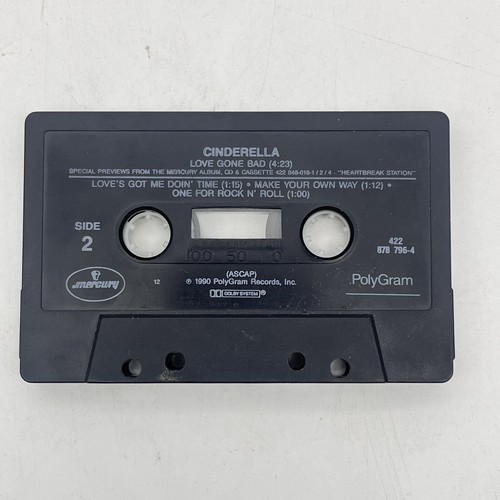 Cinderella Heartbreak Station Cassette Single Love Gone Bad Hair Rock Band Music - Picture 9 of 9