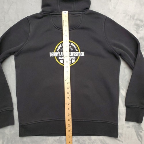 Carhartt Hoodie Boys M 8/10 Black Relaxed Hooded Sweatshirt Workwear Farm Ranch - Picture 10 of 11