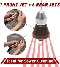Sewer Cleaning Tool High-pressure Nozzle 5000psi Pipe Cleaner 1/4 Inch Connector
