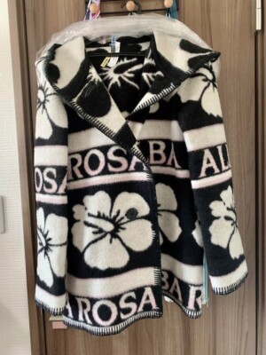 ALBA ROSA コート 中古・古着通販】ALBA ROSA (アルバローザ) 総柄コート ブラック