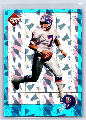 1993 Collector's Edge #E5 John Elway Two Minute Warning ''E'' Prefix Cracked Ice