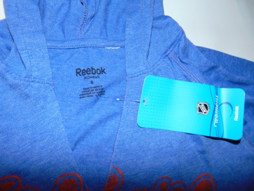 Edmonton Oilers NHL Hockey Womens Long Sleeve Hooded Shirt Rhinestones Small - Picture 3 of 5