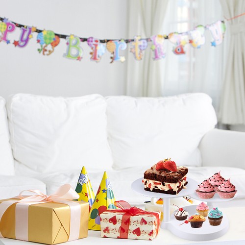 3 Tier White Round Cake Rack Food Holder Plate Display Stand Birthday Party - Picture 12 of 12