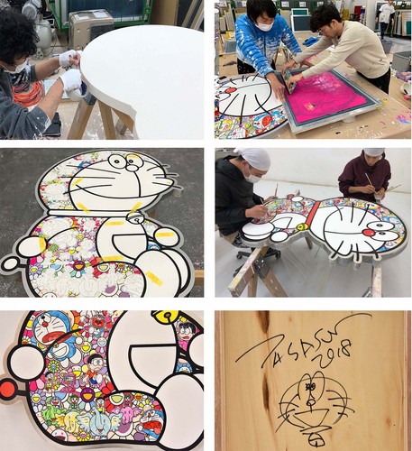 Póster Takashi Murakami Doraemon Sentarse Cada Día Es Un Festival ED 300 Raro - Imagen 4 de 4