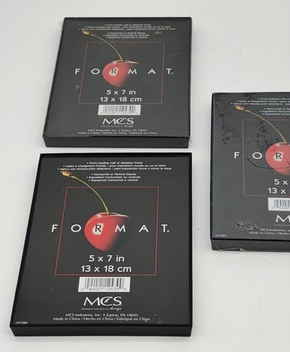 Lot of 5 MCS Format Picture Frame (3) 5x7 (2) 4x6 Black - Brand New - Picture 3 of 4